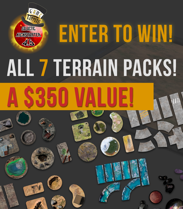 GameToppersLLC's tweet photo. Win a Game Topper 7 Terrain pack package https://t.co/w97hg8Zxzw #win via @GleamApp https://t.co/5bVy9gcGJj