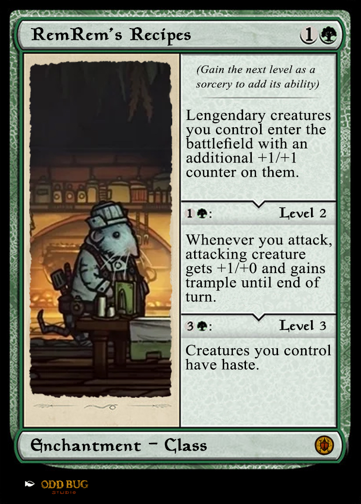 You lot loved our mocked up MTG Bloomburrow x Tails of Iron cards so we  thought we'd add a couple more! Of course we had to add our boi Jey!