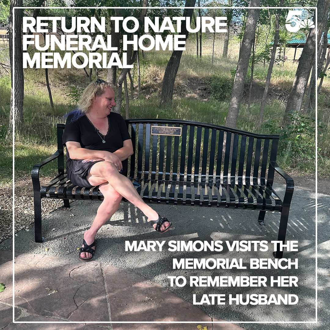 KOAA's tweet photo. A memorial bench has been placed at Bear Creek Regional Park in Colorado Springs.

Mary Simons visited the bench for the first time on Thursday in remembrance of her husband.

More at: https://t.co/vYhu7S4s3Y  

#returntonature #memorialbench https://t.co/bAgVkxQop0