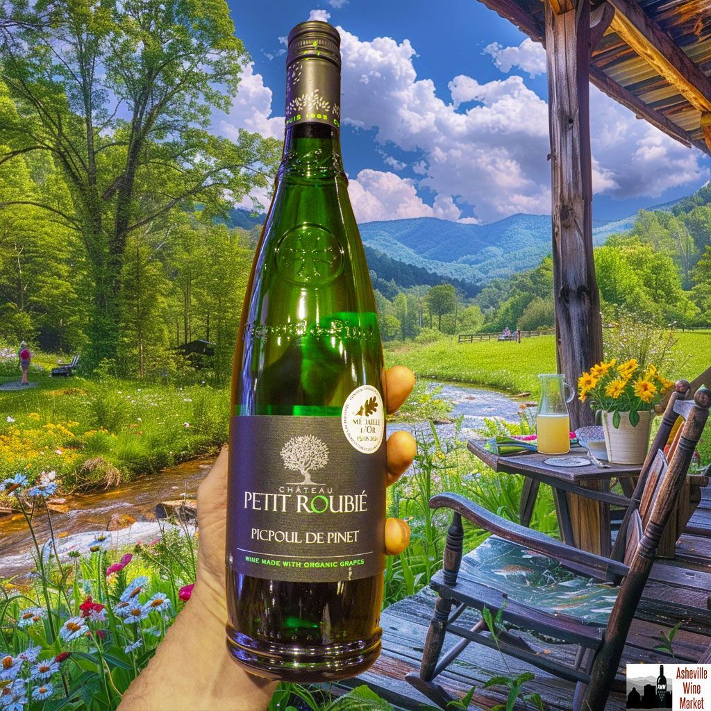 AvlWineMarket's tweet photo. Our favorite summer white has arrived and we'll be pouring this super tasty white this Wednesday at our Free Open House Tasting.

Picpoul de Pinet is one of our favorite crisp, thirst-quenching whites, hailing from the Languedoc region in Southern France.  
 #freewinetasting https://t.co/mMOEYCI76b