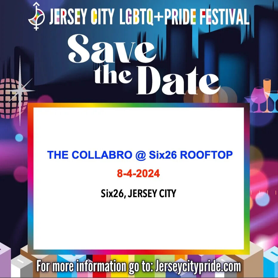 Join us for The Collabro @ Six26 Rooftop on August 4th from 5:00 PM to 10:00 PM! Celebrate Jersey City LGBTQ+ Pride with an unforgettable evening at Six26, located at 128 Christopher Columbus Drive, Jersey City, NJ 07302. 

Grab your tickets now: jerseycitypride.com/event/the-coll…

#JerseyC