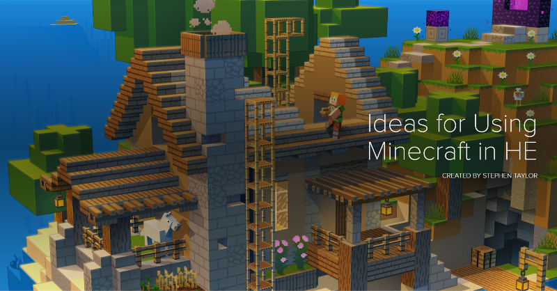 PlayCraftLearn's tweet photo. 🤔 #HigherEd educators, are you looking to level up your courses with the power of play? Check out this Minecraft Education getting-started guide from @SteTaylorEdu! He’ll have you up and crafting game-based learning experiences in no time. 🛠️