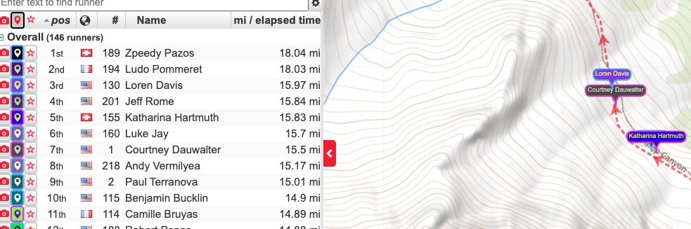 Three ladies running tight early in the race...this is going to be a fun one #hardrock100