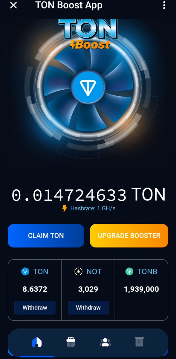 PiDNetwork's tweet photo. TON Boost App is here, it let u earn more #TON, #NOT and #TONB Coin to your TONKEEPER WALLET
JOIN:👇👇👇https://t.co/JfglfNEj67
This app helps you mining $TON and $NOT for free! Use my invite link to join with me, lucrative rewards are waiting for you
5000 Drop your link below https://t.co/mgsuGmInwH