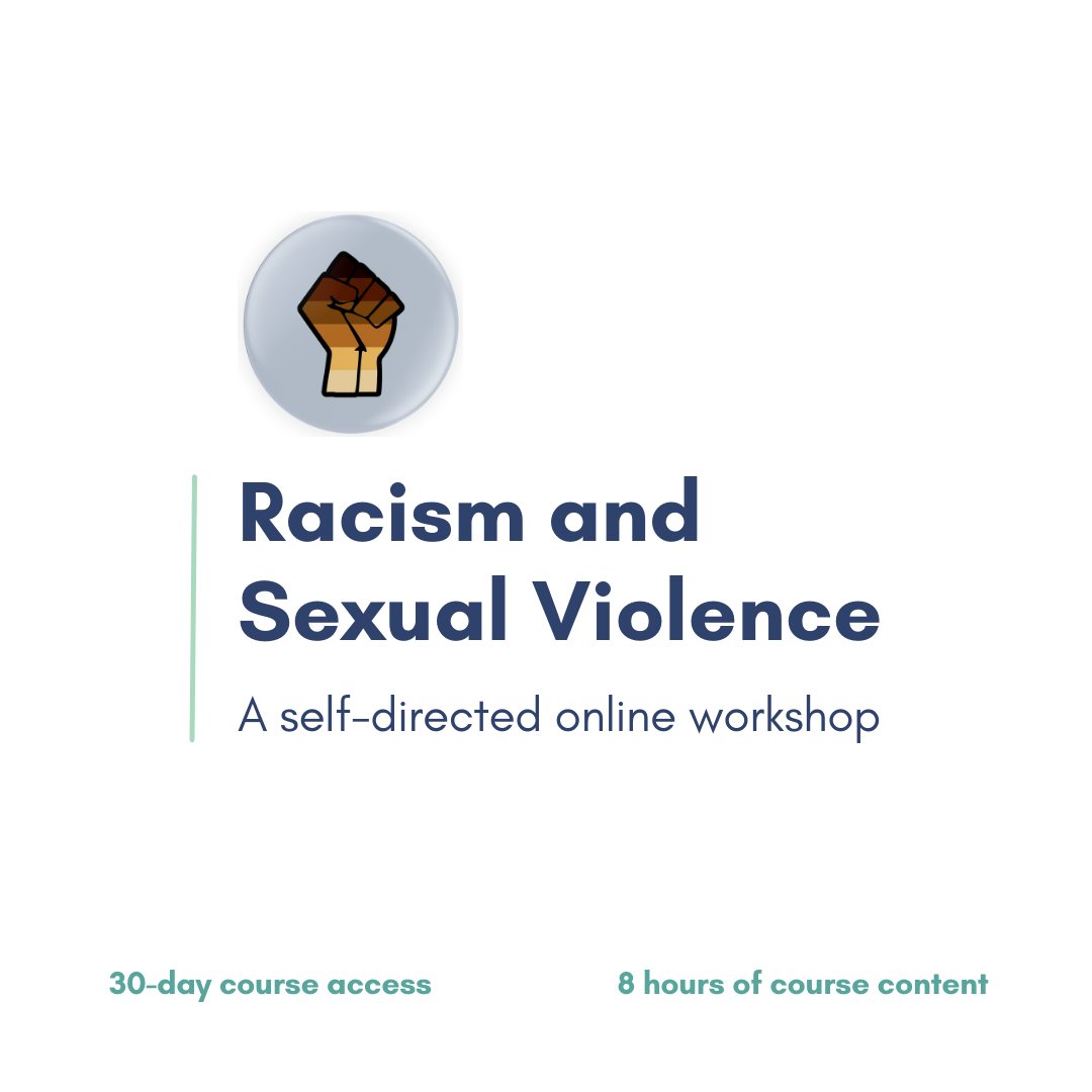 sacetalks's tweet photo. Reminder: You can sign up for our self-directed workshop on Racism and Sexual Violence and start learning today! This course is for anyone who wants to learn more about the intersections of sexual violence and racism. Learn more at https://t.co/v5ckM44Kmj. #SaceEd #yeg https://t.co/iQ8En1c4XA