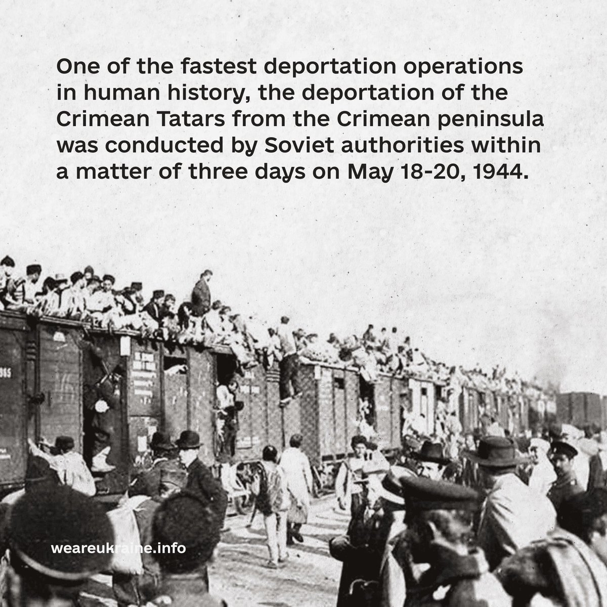 visegrad24's tweet photo. BREAKING:

The Polish parliament has voted in favor of recognizing the “Sürgünlik” by the Soviets against the Crimean Tatars as genocide

In 3 days in May, 1944, the Soviets forcibly deported 200 000 Crimean Tatars  in cattle cars to Uzbekistan

Very few of the survivors returned https://t.co/Ndy9AuaaDW