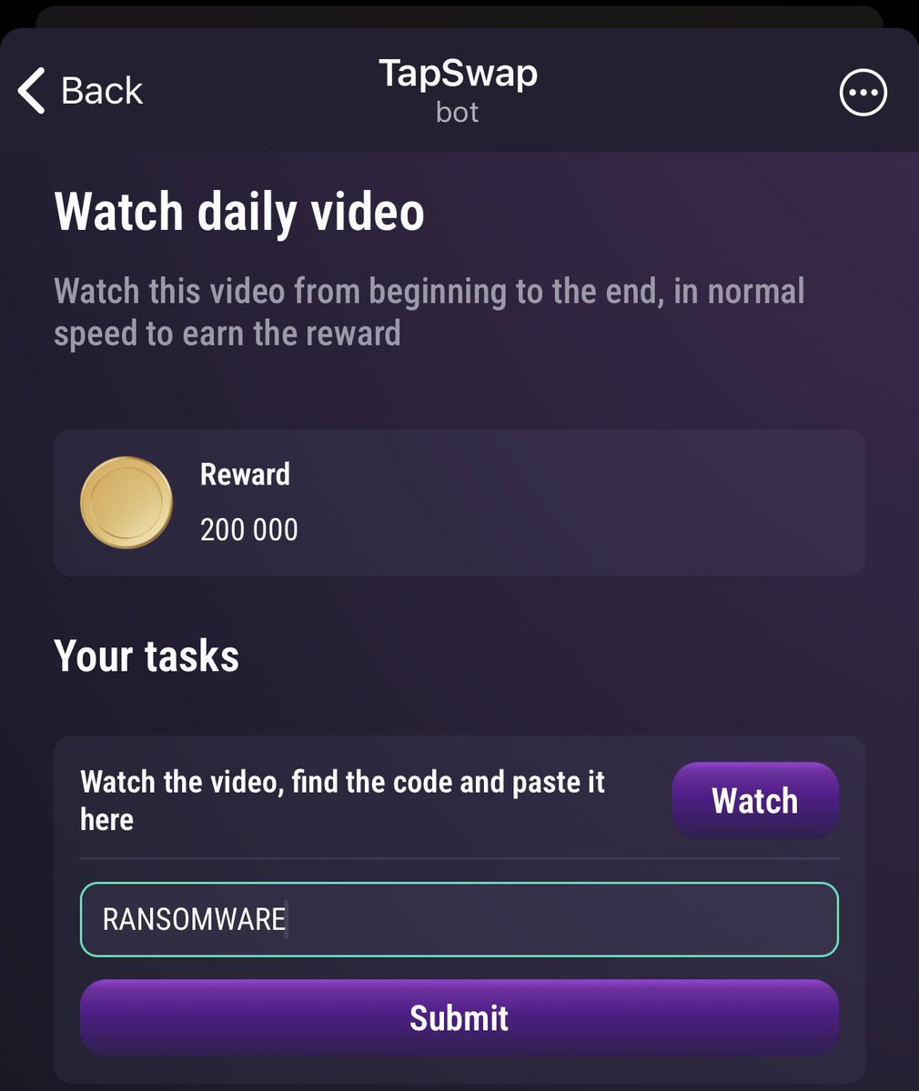 Rookie_Airdrop's tweet photo. ⭕️ Mã Tapswap nhận 200k xu ngày 12/7 🎉
✅ Code: 5J6OL847G7
✅ Code: RANSOMWARE
🫰 Group: https://t.co/wEI6kTV8bH
#tapswap #codetapswap #airdrop #crypto #rookie_airdrop https://t.co/LekMbRXerN
