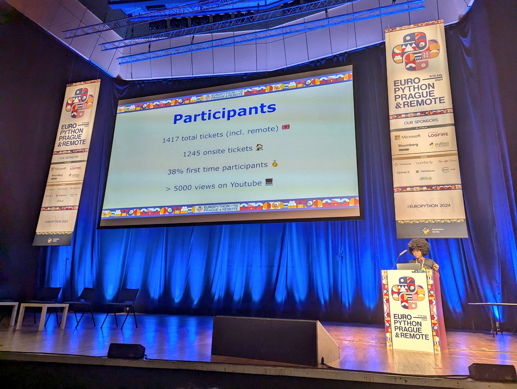 pauloxnet's tweet image. The 2024 edition of EuroPython is coming to an end 🐍🇪🇺

Laís Carvalho is presenting the closing session of the conference 🥲

Thanks to all the organizers, volunteers, sponsors, speakers and participants 🙏

#EuroPython #EuroPython2024

CC @europython @lais_bsc