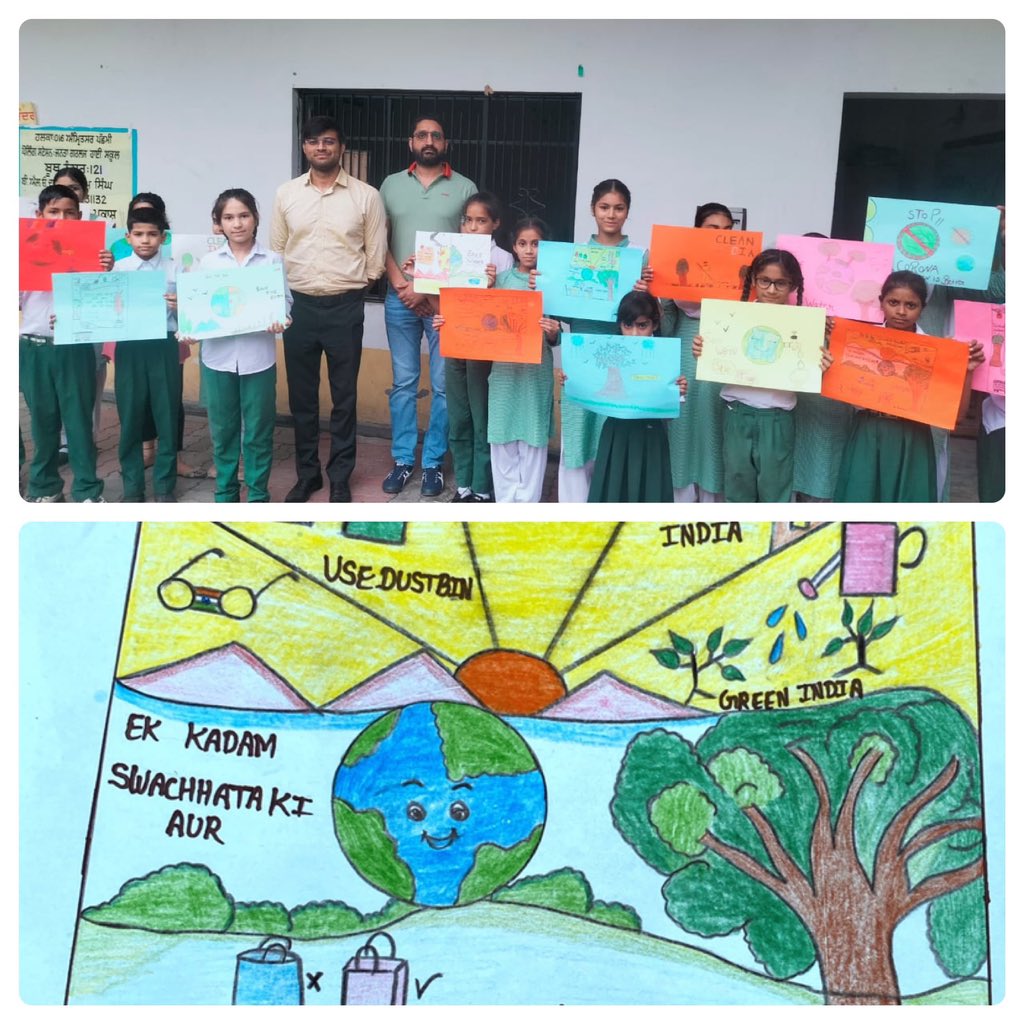 BPCLBathinda's tweet photo. Drawing Competition conducted at Janta Public School , Amritsar under #Bathinda_LPG_Territory to inculcate the habit of cleanliness in young minds.
#SwachhtaPakhwada #CleanIndia #CommunityPledge​
Swachhta Pakhwada 2024 Celebration
@BPCLimited 
@BPC_LPG_Punjab 
@BPCLLPG https://t.co/0bPlG7rHST