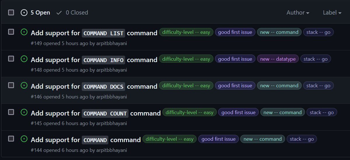 arpit_bhayani's tweet photo. I am reviving @thedicedb ⚡

If you want to contribute to an open-source project, you will find DiceDB super interesting.

DiceDB is a drop-in replacement of Redis with SQL-based real-time reactivity baked in. The entire code is in Go and the project is at a stage where it supports the ~12 most common Redis commands.

I have taken it from 0 to 1 and then @Jyotinder_Singh chimed in with some amazing contributions. Go through the commits and you will understand how serious we are with this database :)

Now it is time to take it to the next level and build a full-fledged database that anyone can run in production.

By the way, I have created 5 "good first issue" that are a good starting point for anyone to contribute and build familiarity.

Go through the Contributing guide on the repository to understand our contribution protocols.

Here's the repository - https://t.co/ug4nStmD2D