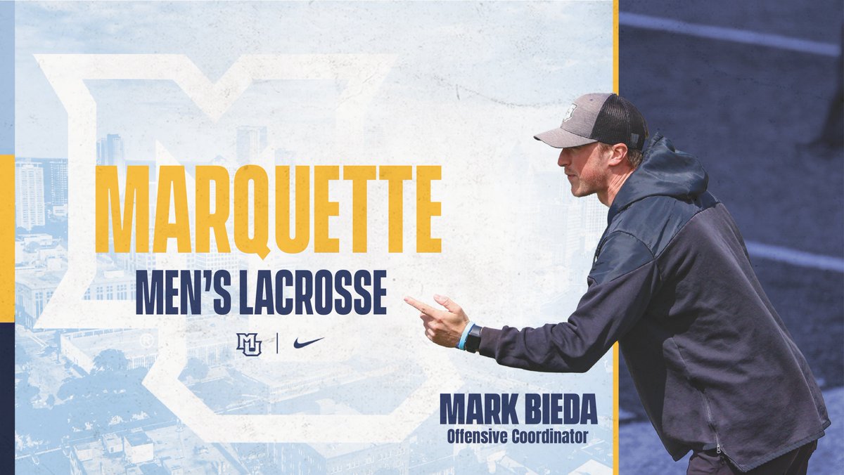 Marquette Lacrosse (@marquettemlax) on Twitter photo The final piece of <a href="/JakeRichard27/">Jacob Richard</a>'s first coaching staff is in place with the addition of Mark Bieda as offensive coordinator! Excited to welcome Mark to <a href="/MarquetteU/">Marquette University</a>! #WeAreMarquette
MORE INFO 🔗
gomarquette.com/news/2024/7/12… The final piece of <a href="/JakeRichard27/">Jacob Richard</a>'s first coaching staff is in place with the addition of Mark Bieda as offensive coordinator! Excited to welcome Mark to <a href="/MarquetteU/">Marquette University</a>! #WeAreMarquette
MORE INFO 🔗
gomarquette.com/news/2024/7/12…