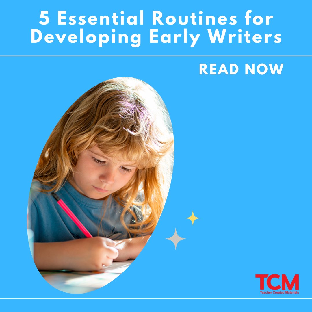 Set your students up for success by implementing clear and consistent routines early on! In this article, learn five essential daily routines focused on fostering early writing skills and cultivating confidence in children. hubs.ly/Q02Gn2990 #edchat #writing #elemchat