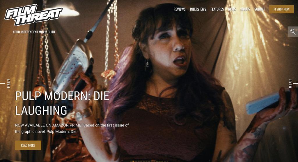 FilmThreat's tweet photo. "…makes for a strong feature for a Friday night chill." Pulp Modern: Die Laughing gives Alan Ng the frights.
https://t.co/9beLx8gkaB #SupportIndieFilm #Comedy #PulpModernDieLaughing #Horror #Anthology https://t.co/neLjahM9d9