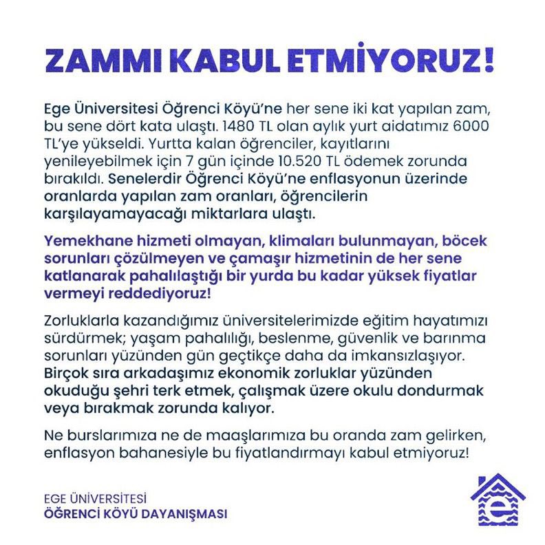 gulizdogann's tweet photo. #ogrencikoyuzam derecelerle aldiginiz ogrencileri enflasyonu gerekce gostererek 4 KAT ZAMLA kaybediyorsunuz @ProfNecdetBudak https://t.co/wPIEZOzSk7