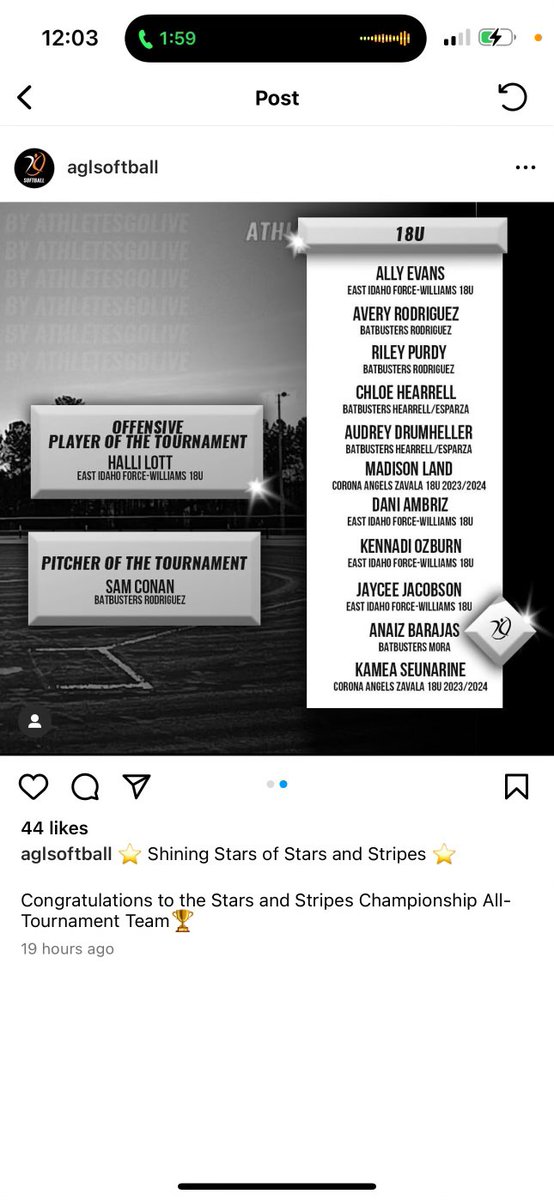 Samantha Conan (@sam_conan2025) on Twitter photo Thatβs right!!!! Pitcher of the tournament!!!
<a href="/TopPreps/">SPORTS NEWS, VIDEOS, GRAPHICS, EXPOSURE & MORE</a> <a href="/GoMVB/">GoMVB Get Seen. Get Serious. Get to the Next Level</a> <a href="/ExpoRecruits/">Expo Recruits</a> <a href="/CoastRecruits/">Coast 2 Coast Recruits</a> <a href="/CoastRecruitsSB/">Coast Recruits π₯</a> <a href="/SoftballRecruit/">Softball Recruit π₯</a> <a href="/NAIASB_/">NAIA SB</a> <a href="/D1Softball/">D1Softball</a> <a href="/MaxPreps/">MaxPreps</a> <a href="/SoftballDown/">Down South Softball</a> <a href="/RobroSportFacts/">Robroβs Sports Facts</a> <a href="/YAthletesF/">Young Athletes Fitness</a> Thatβs right!!!! Pitcher of the tournament!!!
<a href="/TopPreps/">SPORTS NEWS, VIDEOS, GRAPHICS, EXPOSURE & MORE</a> <a href="/GoMVB/">GoMVB Get Seen. Get Serious. Get to the Next Level</a> <a href="/ExpoRecruits/">Expo Recruits</a> <a href="/CoastRecruits/">Coast 2 Coast Recruits</a> <a href="/CoastRecruitsSB/">Coast Recruits π₯</a> <a href="/SoftballRecruit/">Softball Recruit π₯</a> <a href="/NAIASB_/">NAIA SB</a> <a href="/D1Softball/">D1Softball</a> <a href="/MaxPreps/">MaxPreps</a> <a href="/SoftballDown/">Down South Softball</a> <a href="/RobroSportFacts/">Robroβs Sports Facts</a> <a href="/YAthletesF/">Young Athletes Fitness</a>