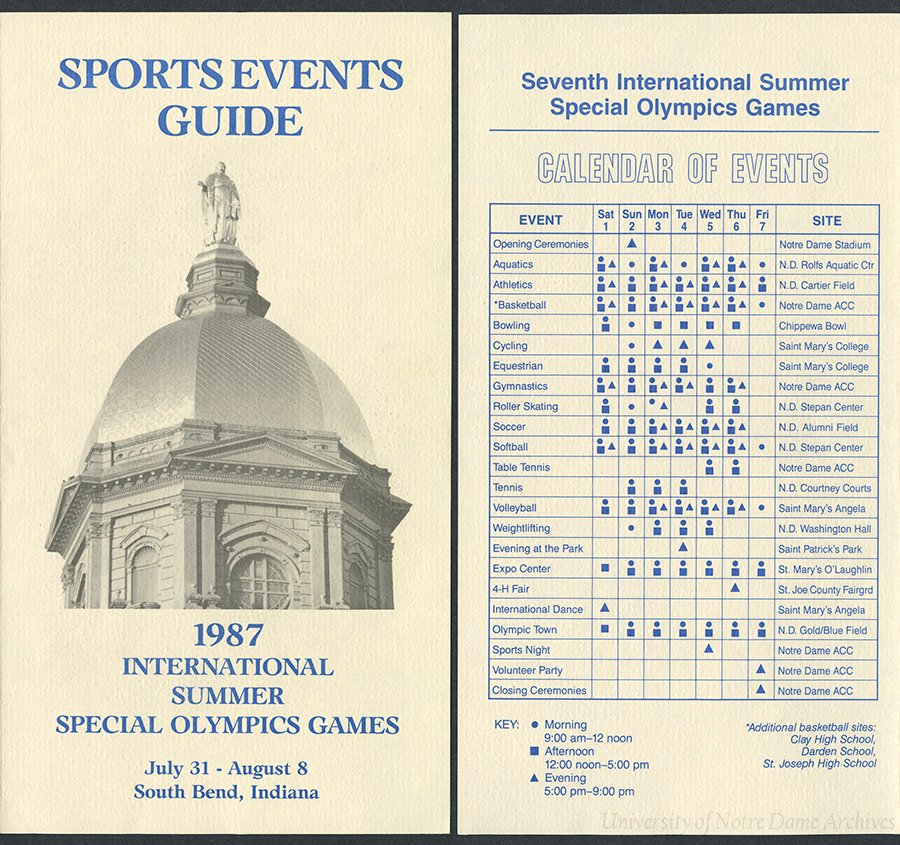 Notre Dame Archives (@ndarchives) on Twitter photo In 1987, #NotreDame hosted the Seventh International Summer Special Olympics Games
#ArchivesGoForGold #ArchivesHashtagParty <a href="/NDLibraries/">Hesburgh Libraries</a> In 1987, #NotreDame hosted the Seventh International Summer Special Olympics Games
#ArchivesGoForGold #ArchivesHashtagParty <a href="/NDLibraries/">Hesburgh Libraries</a>