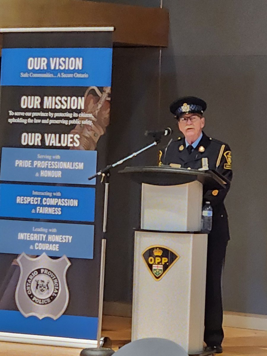 OPP_WR's tweet photo. On July 11, 2024, the Ontario Provincial Police (OPP) held the Ontario Provincial Police 2023 #AccoladeAwardCeremony at OPP General Headquarters (GHQ) in Orillia.

An #auxiliary officer who works with the #GreyBruceOPP was among those honoured for their exceptional efforts in service with the OPP.  The Auxiliary Member of the Year Accolade Award was presented to Auxiliary Staff Sergeant Tom Buckley.  In 2023, Tom has volunteered over 1000 quality hours with the Auxiliary Unit for the betterment of his community and the OPP.  These hours consisted of ride-a-longs with officers, community events and training at the OPP GHQ.

“Auxiliary S/Sgt Tom Buckley has been a dedicated auxiliary member since 1995, devoting countless hours every year. He is a highly respected member of the Grey Bruce OPP and takes immense pride in his position. We are lucky to have him leading our Grey Bruce Auxiliary program, that participates in so many events in our communities. He is very deserving of this prestigious award.” – Staff Sergeant Marla Barfoot.

If you are interested in joining the Grey Bruce OPP Auxiliary Unit please visit Ontario Provincial Police - Auxiliary Policing Program (https://t.co/hg2eaFf5Om).  If you have any questions, please contact your local OPP detachment, and ask to speak to their recruit ambassador. ^kl