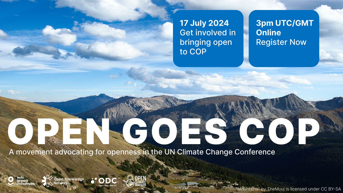 OKFN's tweet photo. 🌱 Here's a blog post with more details about the next #OpenGoesCOP webinar: https://t.co/UrFTq3VTBs
Save the date!
🗓️ 17 July 2024
🕒 3 pm UTC/GMT
📍 Online (Zoom)
🔗 Register now: https://t.co/SSDfeHlpQY https://t.co/y8ccGZJKo3