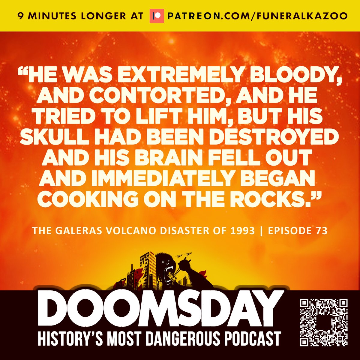 A mountain is just about the most stable and serene thing in nature. But every now and then one says “not today”! Enjoy this return to gore. I hope you survive the experience.

Spotify: tinyurl.com/59k937aa
Apple: bit.ly/3AFqQFt 

#disaster #history #comedy #safety