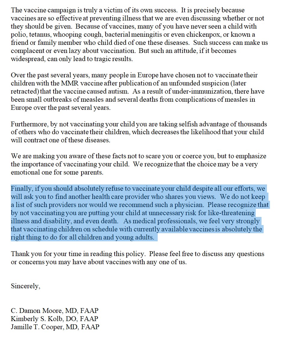 RealLOCOParents's tweet photo. 🚨The doctors at Pediatric Healthcare in Leesburg, VA want you to know that if you refuse ANY vaccine for your child that you will have to find another practice.
Home (https://t.co/BQ66e8yNzk) https://t.co/SzKV0HC6Ej