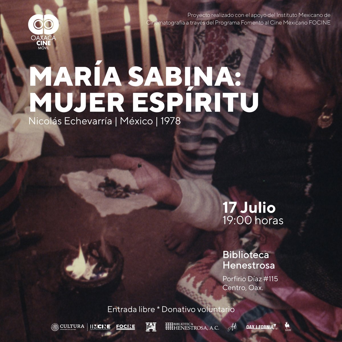 ¡Próxima función! 
17 de julio | 19 horas 
Biblioteca Henestrosa <a href="/BiblioHenestros/">BibliotecaHenestrosa</a>