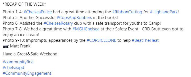 CityofChelseaPD's tweet photo. https://t.co/yn06cVHept
#communityfirst
#chelseapolice
#communityengagement
#copsicleone
#camprotary
#highlandpark
#ribboncutting
#mghchelsea
#copsandbobbers https://t.co/3bcB2Zo7FV