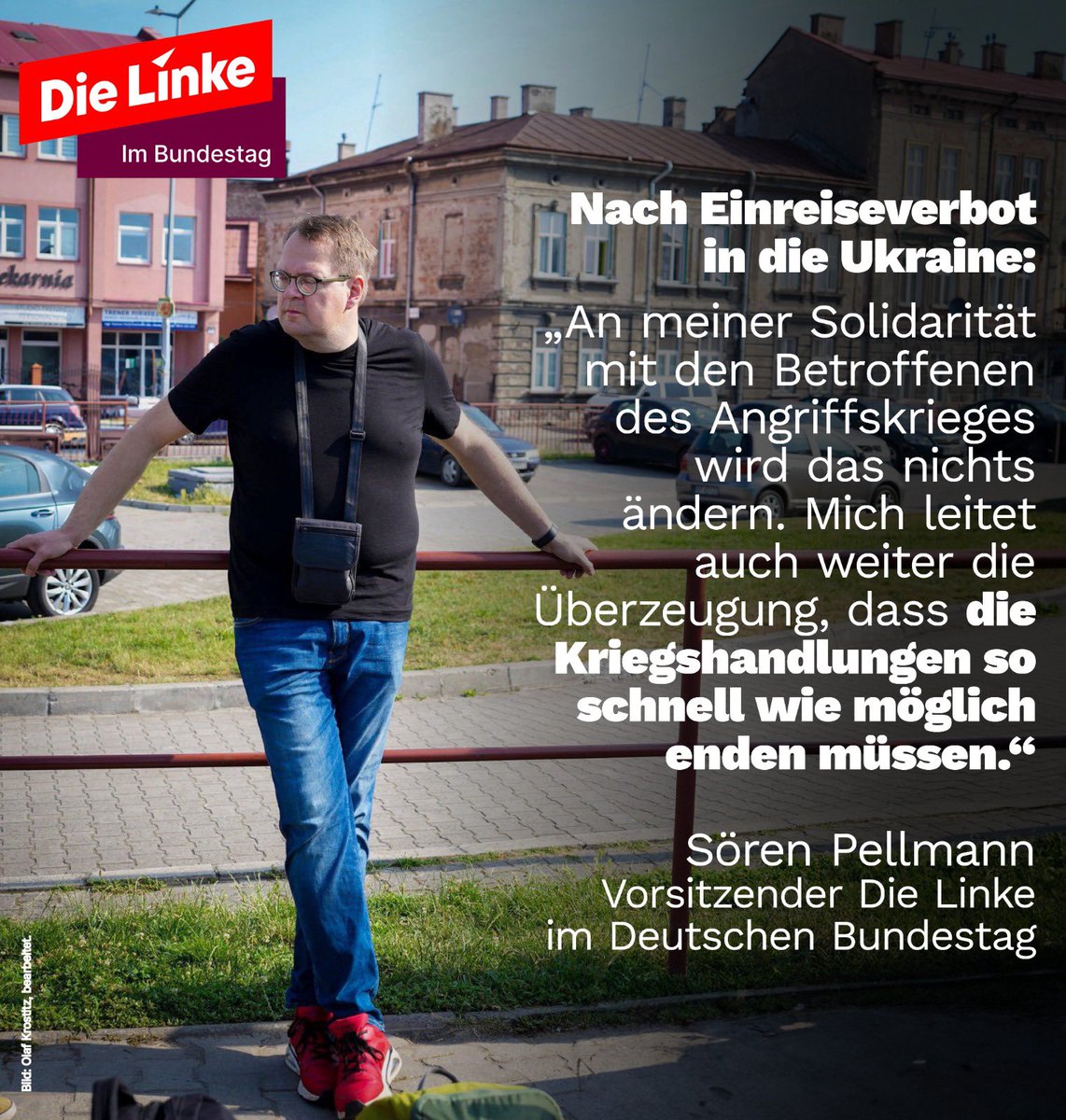 Diese Woche sollte meine lang geplante Reise in die Ukraine stattfinden. Allerdings wurde mir die Einreise in die Ukraine durch Beamte verwehrt. 

Das war mir insbesondere nach dem Angriff russischer Raketen auf Kyjiw am letzten Montag wichtig, bei dem ein Kinderkrankenhaus