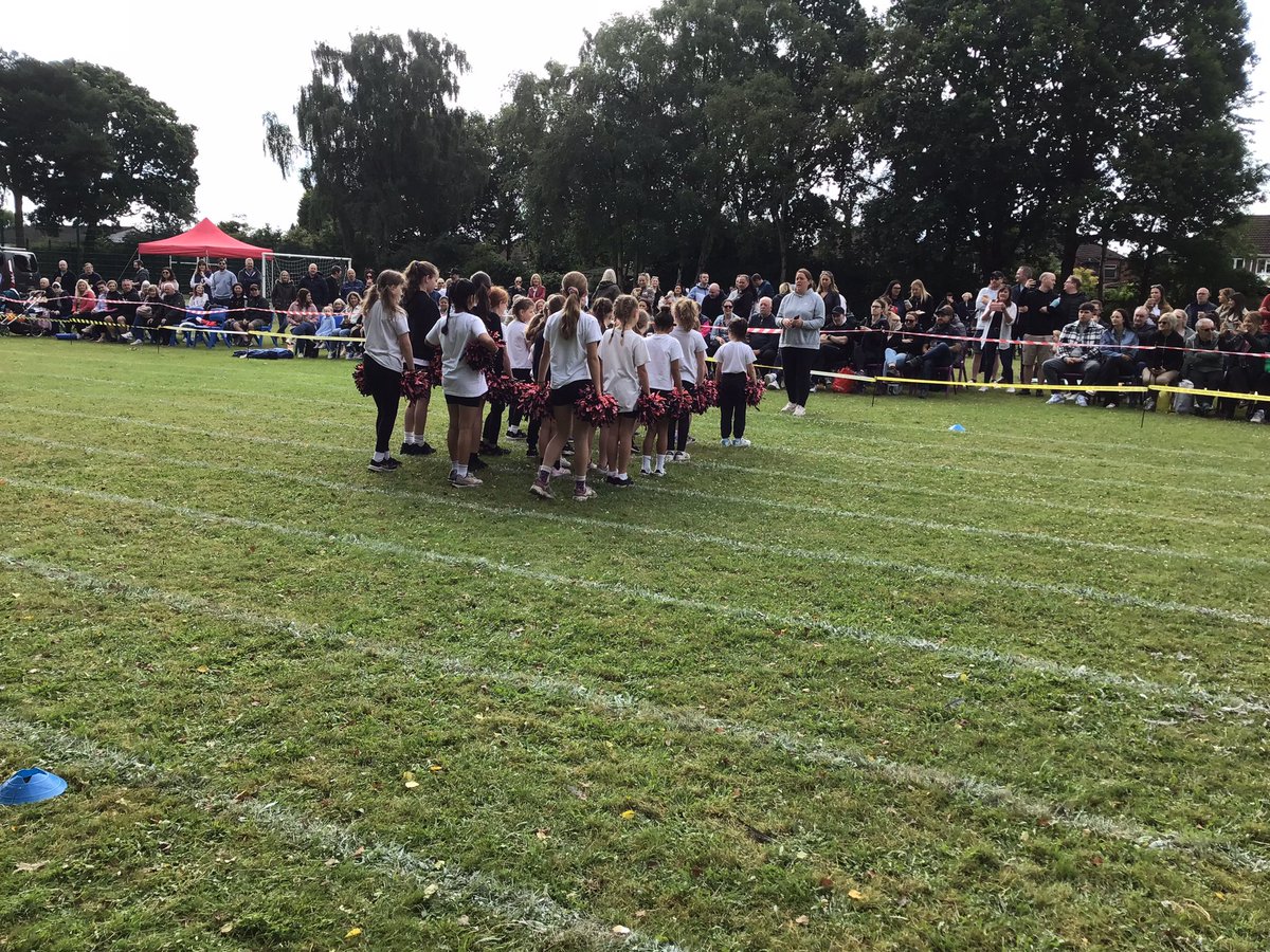 stannesstreetly's tweet photo. What a great start to our Sports Day. Our cheerleading team cheered each class as the infants came out to compete. They then delighted us with a performance to get us excited for the day ahead. Thank you to Mrs Swan @KDDKDance and Mrs Baynham-Hughes for preparing the children https://t.co/6CVWlq4tAq