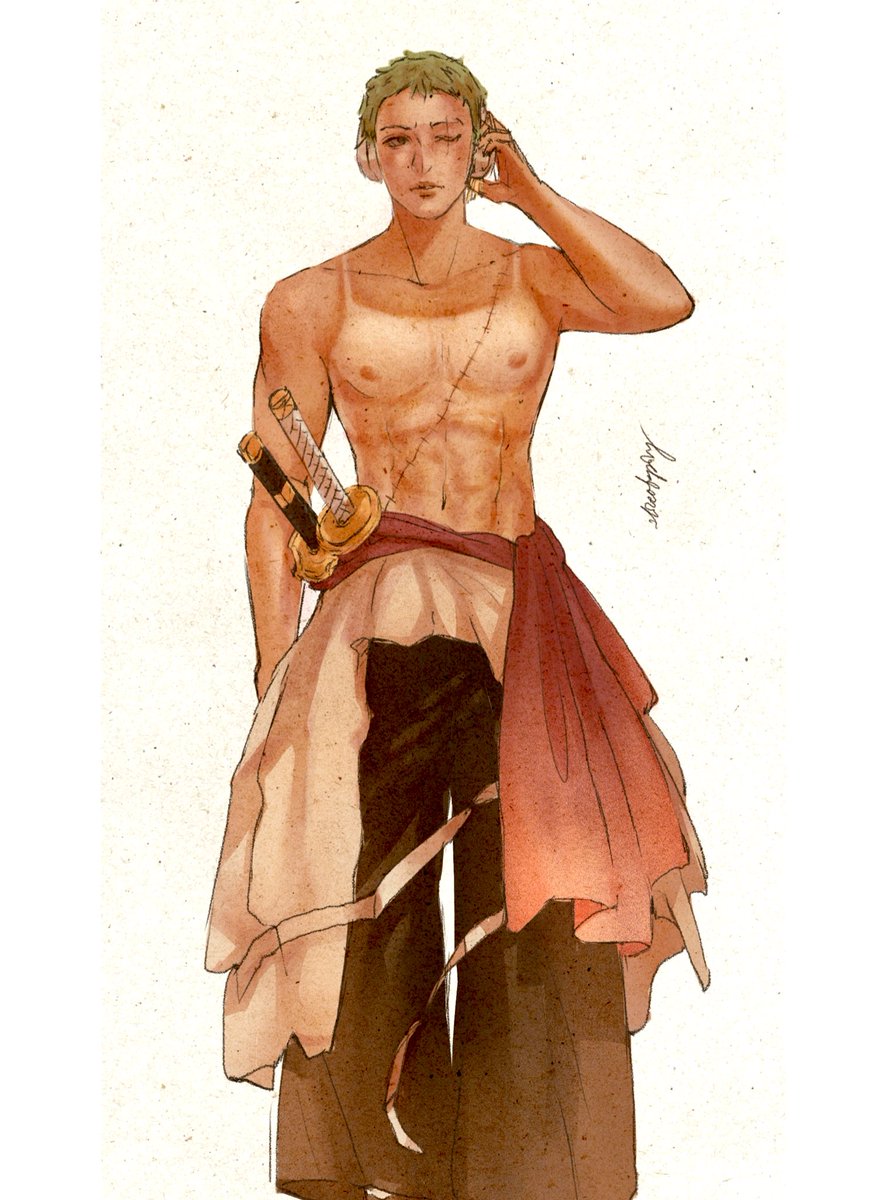 That one sunburn/heatstroke trend except its zoro from one piece 🥵

#onepiece #zoro #onepiecefanart #procreate #digitalart #illustration #ワンピース #roronoazoro #ロロノア・ゾロ