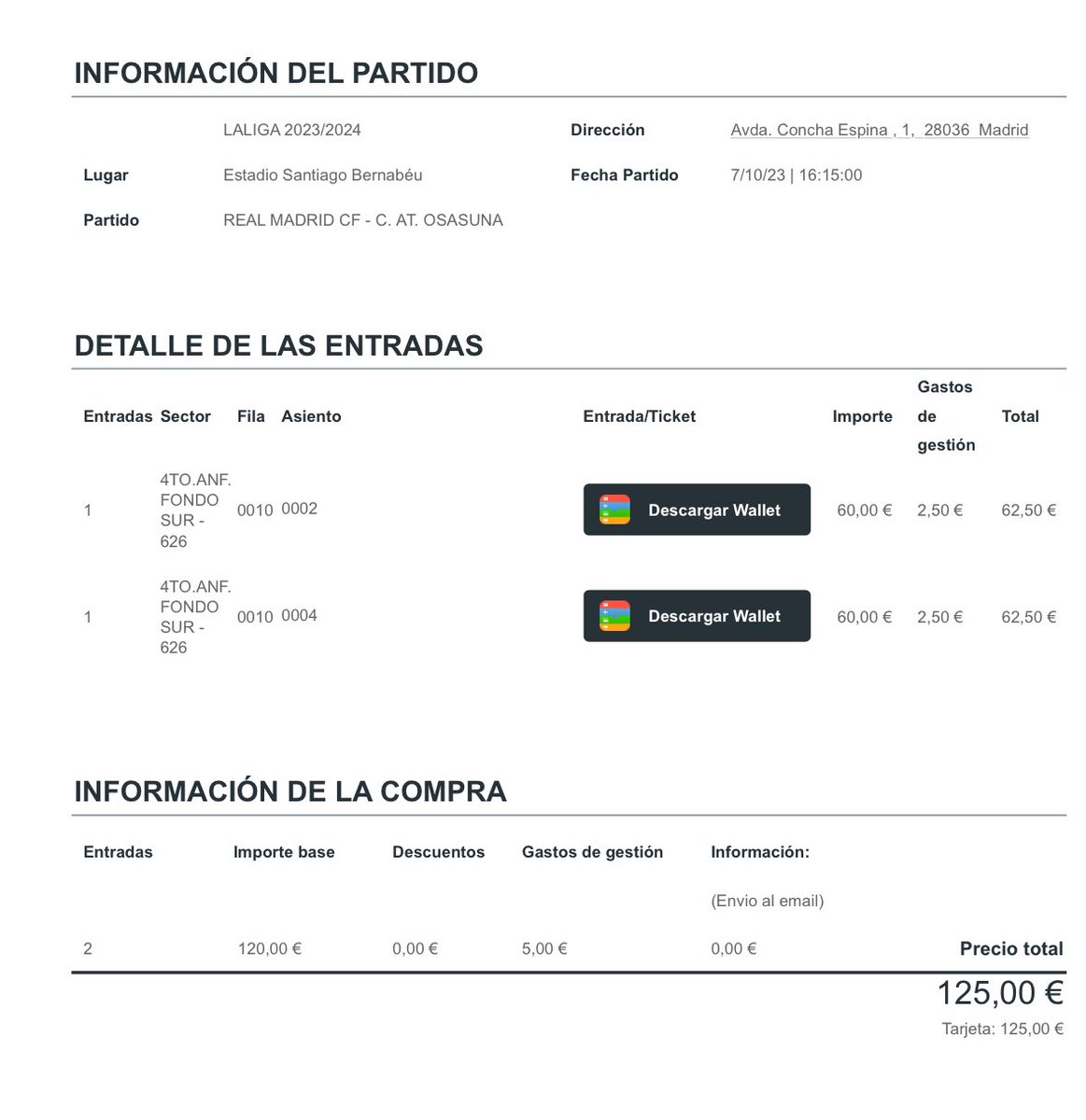 yosoyrunnercom's tweet photo. @DonShelby_ No inventes… esto pagué yo por 2 entradas la pasada temporada.  Por ver el Madrid en el Bernabéu no me parece disparatado https://t.co/hddaRd1lHP