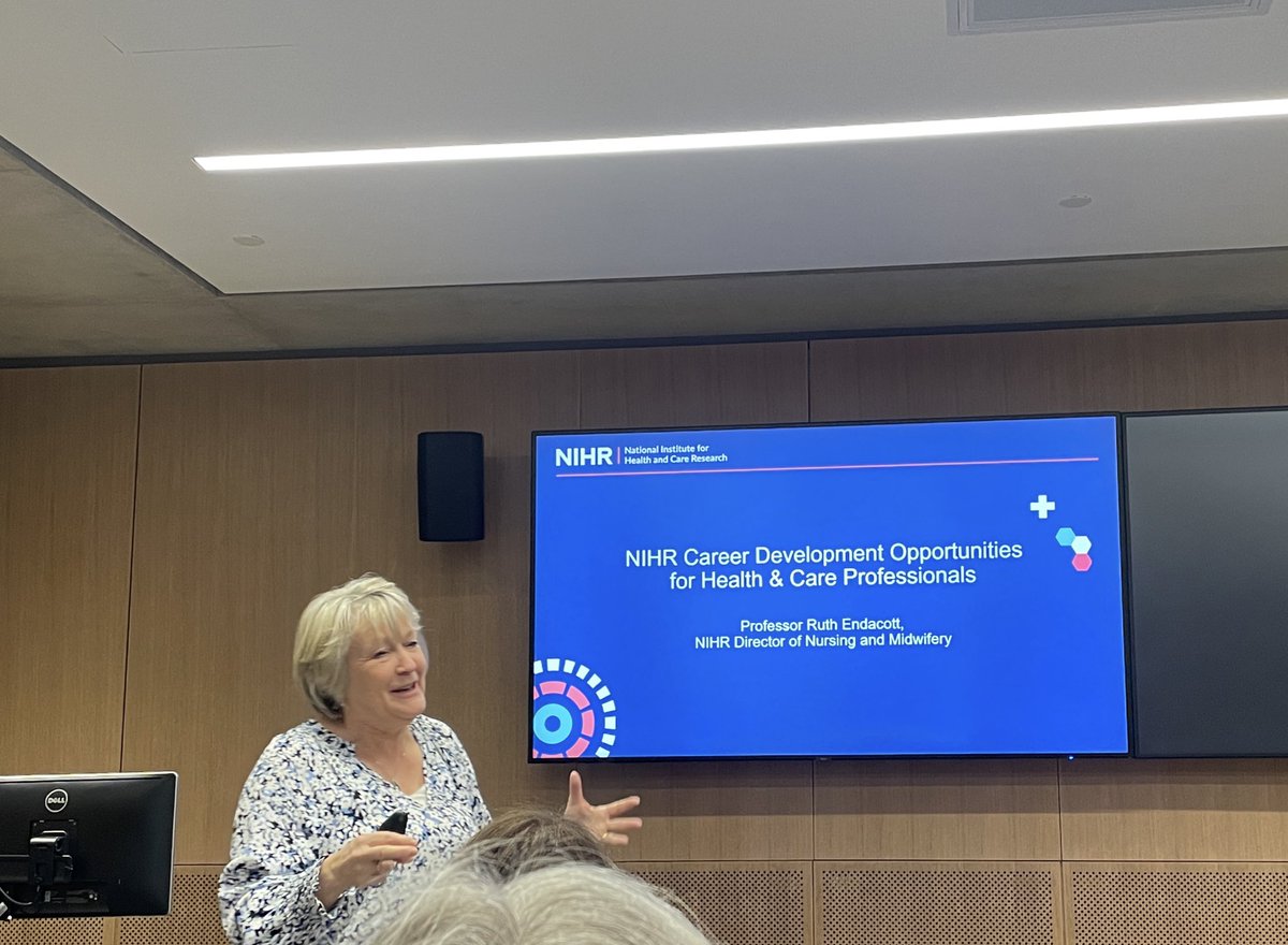 Always inspired and optimised by <a href="/ruthendacott/">Ruth Endacott 💙</a>, the amazing opportunities now available for NMAHPs. If you want to get involved in research there are so many routes in which is truly fantastic for our professions, our teams and most importantly our patients! #AUKLRN #NIHRSRL
