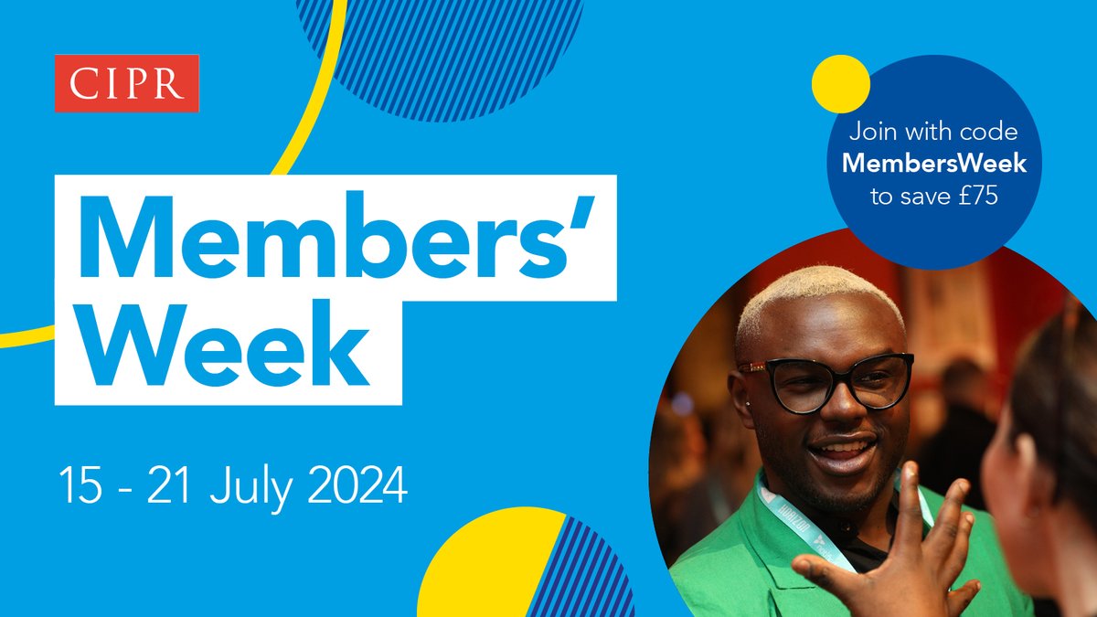 📢Calling all North West CIPR members📢 As it's #CIPRMembersWeek this week, why don't you share what being a CIPR member means to you?

Comment/DM and let us know 👍