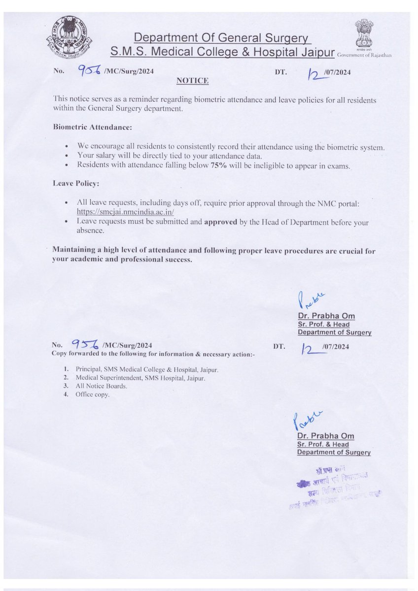 dr_synchysis's tweet photo. What is going on at SMS Jaipur.. Tell us d working hours of residents and we will happily put biometric attendance. @jardsmsjaipur @NMC_IND @MoHFW_INDIA Stupidity of highest level..Higher authorities never fail to think out of d box ๐ฉ#MedTwitter #Residents #Fixedhours https://t.co/3ldD9pqJvO