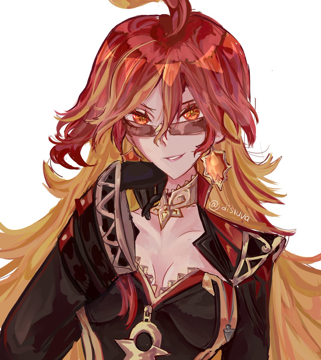 disluvaaa's tweet image. THIS WOMAN. 

#GenshinImpact #Mavuika #art