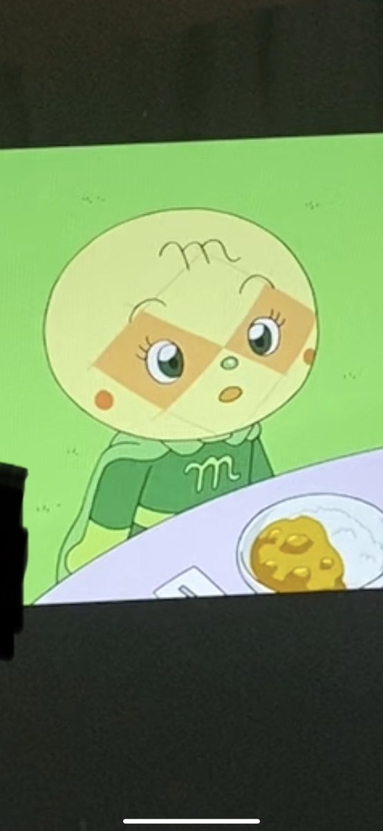 本日のアンパンマンアニメ。メロンパンナちゃんもいます。可愛い。2