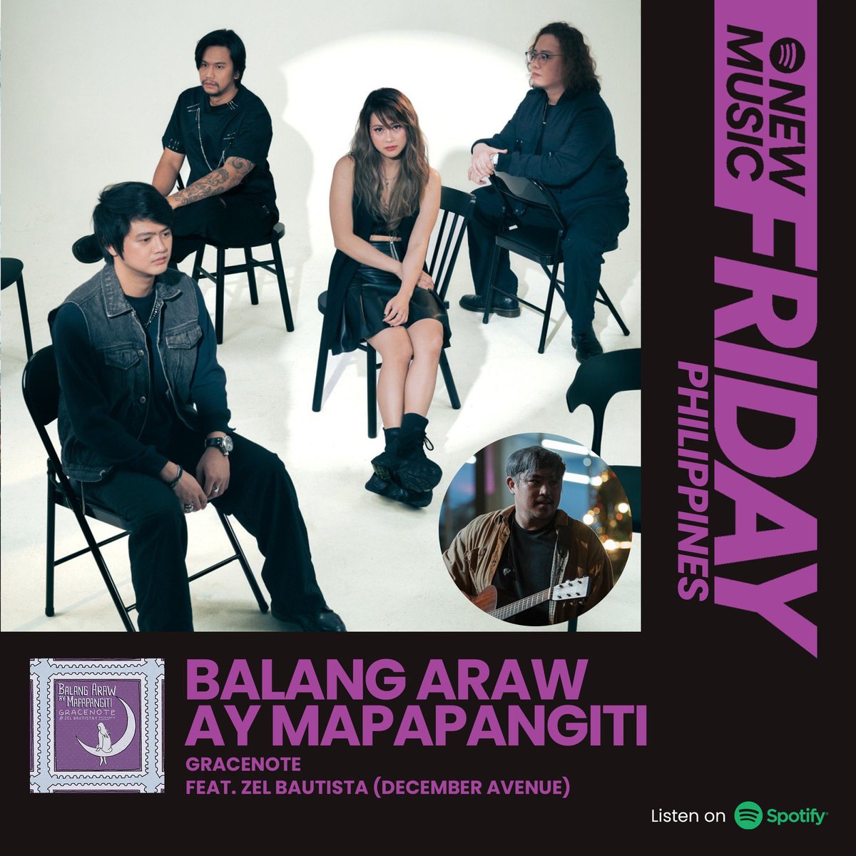 Bagong kanta! 

Balang Araw Ay Mapapangiti feat. Zel Bautista of <a href="/decemberave/">December Avenue</a> 💜