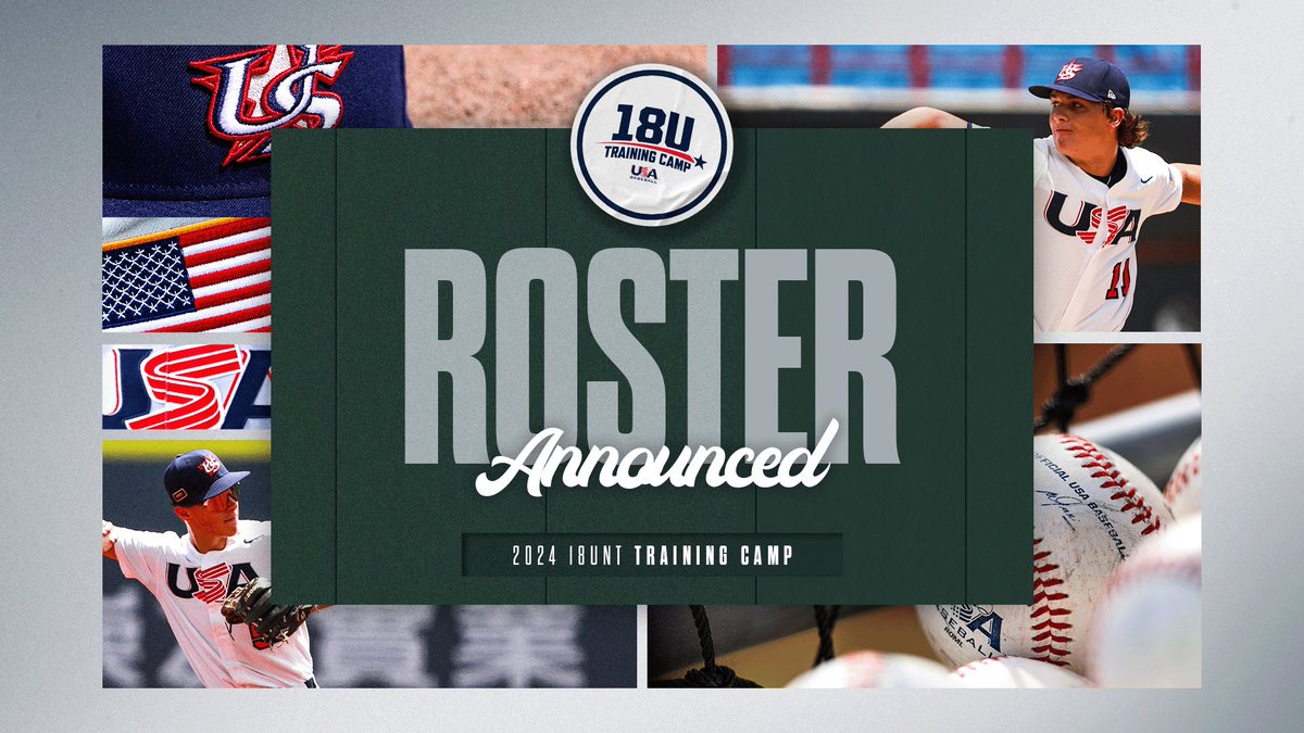 8️⃣4️⃣ athletes have been invited to the USA Baseball National Training Complex from July 17-21 to compete for a spot on the 18U National Team 🫡🇺🇸

The National Team Training Camp Roster is HERE: usabaseball.com/news/roster-fi…