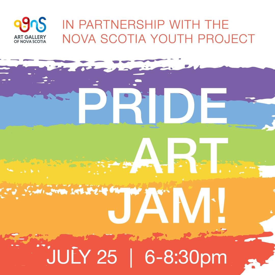 Join AGNS July 25 for Youth Pride Art Jam!

Draw, paint, make buttons &amp; more! Explore printmaking and create prints that celebrate 2SLGBTQIA+ joy and histories. 

Free drop-in program open to all 2SLGBTQIA+ youth aged 12-19. In partnership with the Youth Project.
