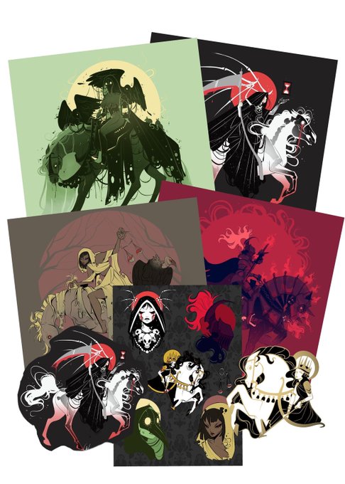 Last weekend to get 5x7, pins and sticker sheets before they are locked away again!! Missupacey.com