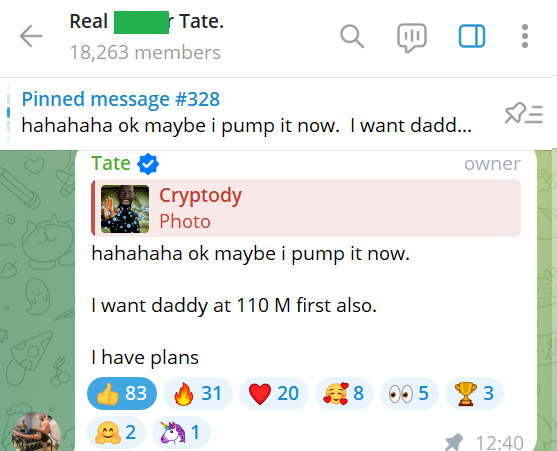 RNTmemecoin's tweet photo. Study the Meme culture of CT,

Study a POTENTIAL 1B Meme,

Study The $RNT Telegram Owned By @Cobratate https://t.co/C8oppsfAeQ