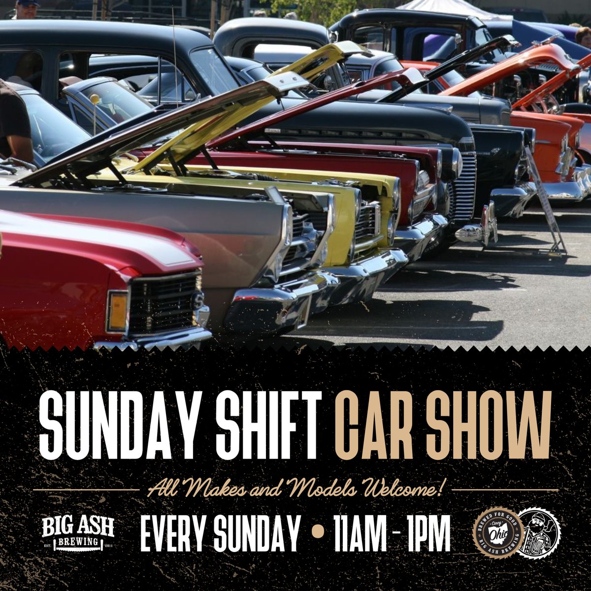 Big weekend at the Big Ash! Join us for live music with the Big Trouble Blues band on Friday, Harry Pedigo Trio on Saturday and the Sunday Shift Car Show on Sunday!