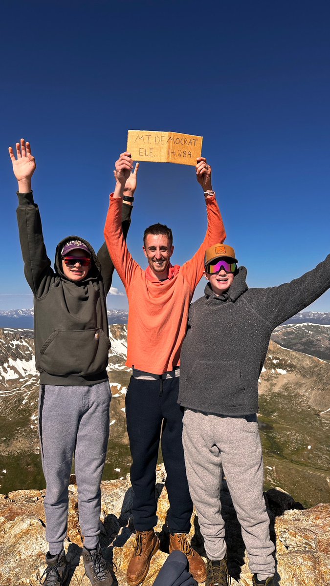 When in doubt, do the dang thing!
Don’t just put it on a list. 
Do the dang thing!!

I was able to summit a mountain with my 14 &amp; 15 year old! Such a gift. 
So impressed by their grit and determination to get to the top!!

#Summit
#mtdemocrat 
#14er