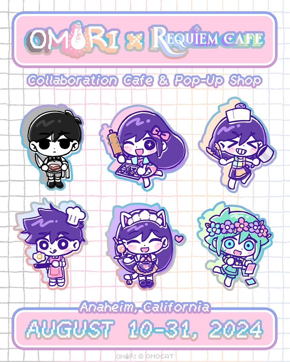 OMORI x <a href="/RequiemCoffee/">Requiem</a> in Anaheim, California -- coming 8.10.24 (requiemcafe.com/omori)