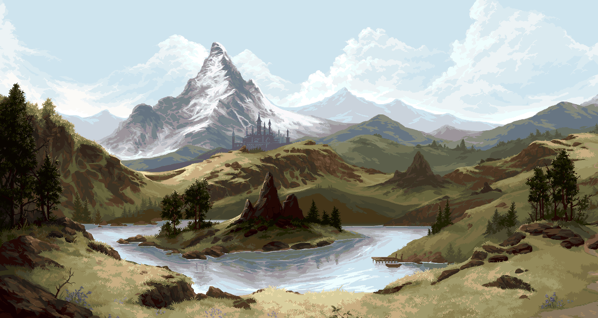 adamfergusonart's tweet photo. Finally free during my summer break from teaching, so I'm opening up a few commission slots! If you're in need for a pixel art scene, title screen, background, or something similar feel free to reach out to me! https://t.co/gMai8c3bHr