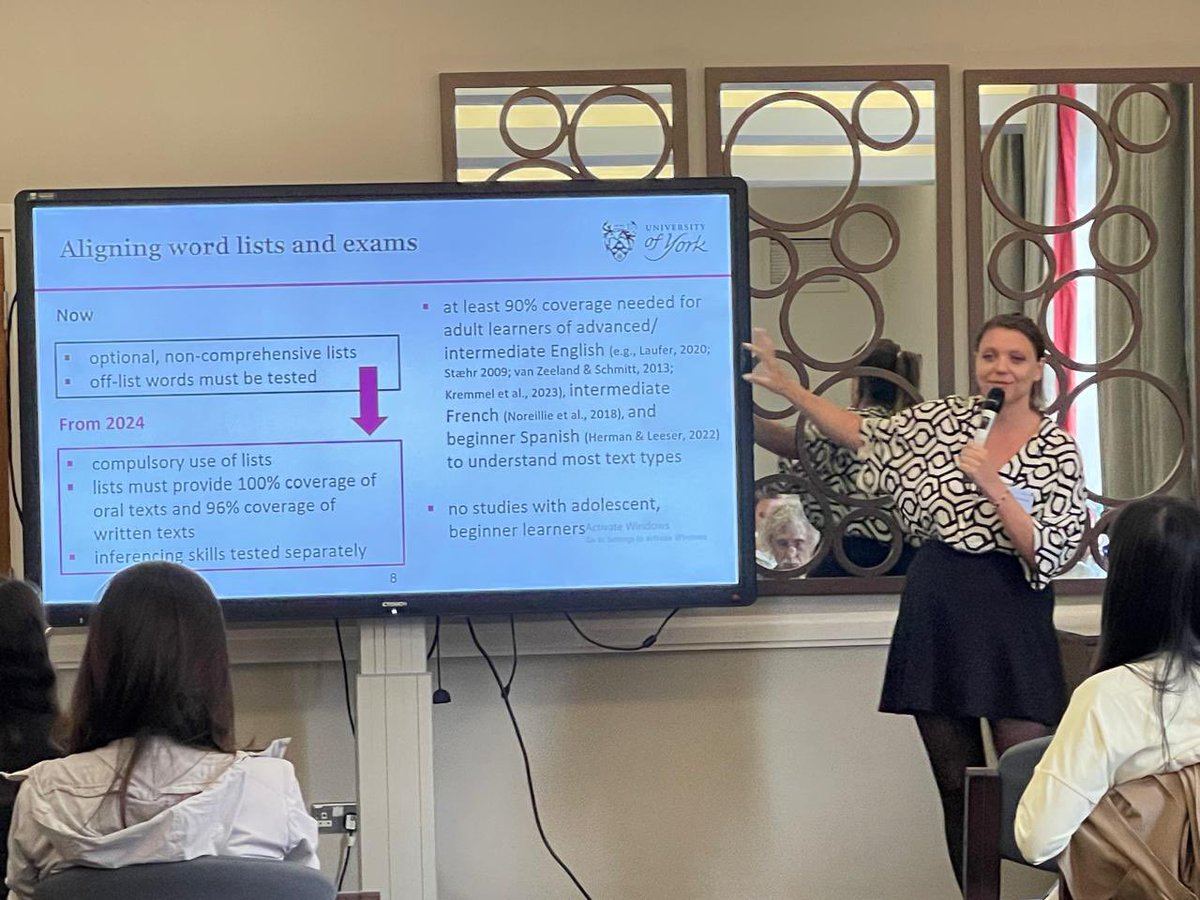 damiashaffee's tweet photo. Insightful talk by @natalie_eloise on creating and evaluating frequency-informed vocabulary lists for adolescent, beginner to low-intermediate learners of French, German and Spanish.

#BAALVocab24

@baalvocabsig @CLER_Leeds @ElinaStylianou @YenDang101 https://t.co/1WqVOR4uvX