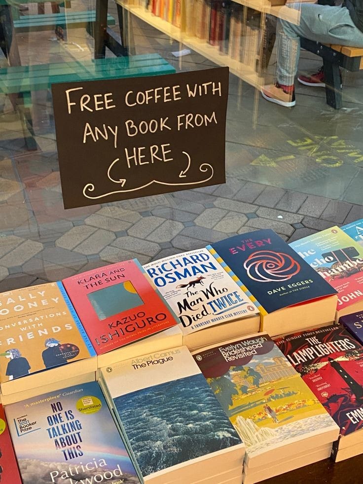 Unlock worlds within pages, each accompanied by a free coffee to fuel your adventure. Here, every book purchase brews a story worth sipping. ☕️

#Authors #writersoftwitter #writingprompts #ebook #amwriting #amquerying #booklovers #WritingCommunity