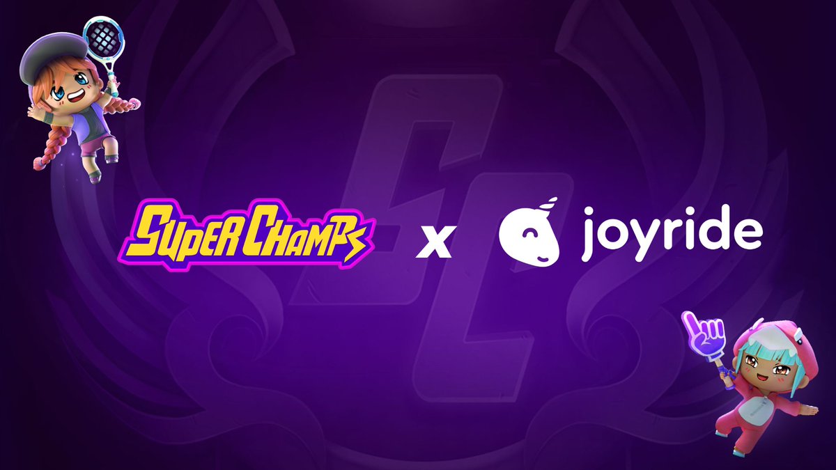 Joyride is the initial games partner for Super Champs.

<a href="/onjoyride/">Joyride Games</a> as a game studio has:
- Onboarded 6M+ players onchain
- 100M+ transactions across their games
- Reached the #1 slot by UAWs on @dappradar with Solitaire Blitz, Trickshot Blitz &amp; Carrom Blitz

Are you with us? 🥇