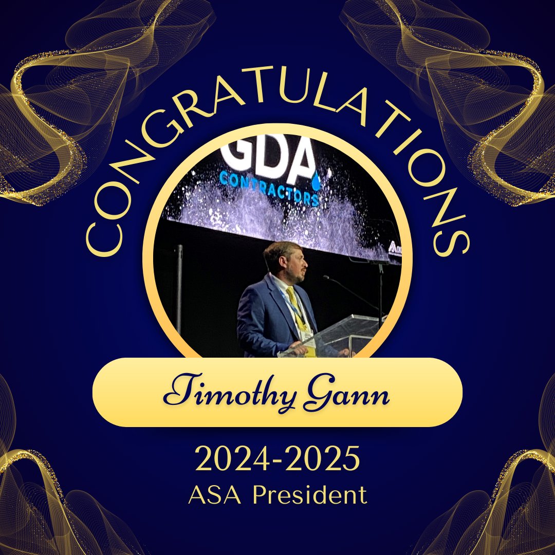 Congratulations to Tim Gann on being named the 2024-2025 ASA Oklahoma President!