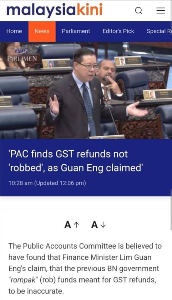 syahir's tweet photo. Kutipan GST (bersih selepas tolak refund): 

2015: RM27.0 bilion (Mula April 2015)
2016: RM41.2 bilion
2017: RM44.3 bilion
2018: RM20.2 bilion (GST zero rated 3 bulan ganti SST September 2018)

Kutipan SST:

2019: RM27.7 bilion
2020: RM26.8 bilion
2021: RM25.6 bilion
2022: RM31.4 bilion
2023: RM35.5 bilion

even selepas 5 tahun GST dimansuhkan, SST punya kutipan tahunan hampir RM10 bilion lebih rendah daripada kutipan bersih GST. 

source kutipan hasil Kerajaan: https://t.co/OsbrclNugF

isu refund laporan ketua audit negara siri ke-2 2017 dah jelaskan RM19.4 bilion kononnya kena rompak sebenarnya tak dirompak.  details ada dalam laporan ketua audit negara. 

baca sini LKAN Siri 2 2017: https://t.co/reC8cbOuMT

PAC yang dianggotai oleh ahli parlimen PH pun sahkan tak ada duit GST refund yang hilang. diakui memang perlu penambahbaikan dari segi refund tapi tak ada isu wang refund GST diseleweng.

baca sini Laporan PAC Berkaitan GST Refund: https://t.co/nHaU5eEBMF

guna duit Petronas untuk bayar GST refund sebab GST dikadarsifarkan lepas PRU-14 dari Jun sampai Ogos 2018. selama 3 bulan Kerajaan tak ada hasil cukai penggunaan sebab SST hanya diperkenalkan semula lepas 1 September 2018. 
so mana duit nak digunakan untuk bayar refund? 

komitmen bayaran semula cukai ni puluhan bilion setiap tahun. untuk income tax pun LHDN kena bayar semula RM20 bilion setiap tahun lepas tu bukan semua akan lulus. hanya selepas semakan dan pengauditan baru refund dibayar kepada pembayar cukai dan carry forward ke tahun-tahun kehadapan

cakap kena ada facts la bukan setakat one-liner. itu pun ramai yang excited tak tentu pasal. 🤣