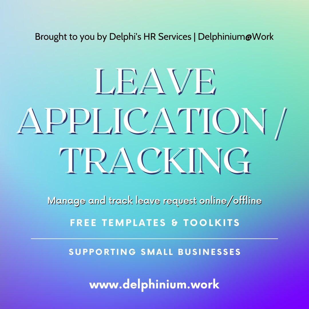 DelphiniumWork's tweet photo. FREE Excel Template to help you manage and track your employees' time-off/leave requests.
Download now via https://t.co/CWP2FPzaNo ! https://t.co/FtYev8IKGy
